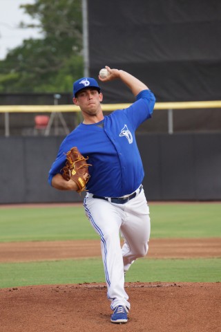 -Sean Nolin's (groin) second rehab start went okay over 2 2/3 innings for the Class-A Dunedin Blue Jays against the Jupiter Hammerheads Saturday night.  Nolin who is on rehab assignment from Triple-A Buffalo allowed one run on two hits while walking two and striking out five. (Eddie Michels/Photo)
