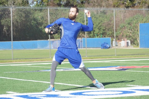 Toronto Blue Jays LHP Daniel Norris (left elbow) threw again on Monday January 19, 2015 with no problems since surgery in October 2014 to clean out his left elbow.  Norris will be competing for a starters slot this spring training. (EDDIE MICHELS/PHOTO)