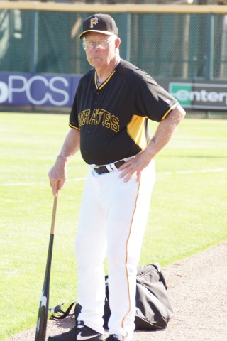 Bill Virdon played 12 MLB seasons, the first one with the St. Louis Cardinals and the last 11 with the Buccos.  Virdon managed for 15 in the show from 1972 to 1984.  In 1972 he led the Pirates to the NL East title.  1972 and 1973 he managed the Pirates, the Yankees in 1974 and first half 1975, the Houston Astros second half of 1975 through 1982 and finished his final two seasons with the Montreal Expos. (EDDIE MICHELS PHOTO)