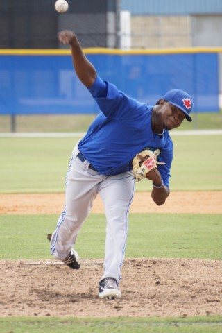 Cardona (fractured right elbow) threw in extended spring on Monday with his fastball a consistent 93-94 MPH. Cardona (fractured right elbow) threw in extended spring on Monday with his fastball a consistent 93-94 MPH. Cardona (fractured right elbow) threw in extended spring on Monday with his fastball a consistent 93-94 MPH. (EDDIE MICHELS PHOTO)