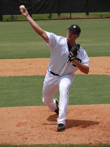 Australian Dean Aldridge tossed three shutout innings for the GCL Tigers in their 6-2 win over the Phillies.  Aldridge allowed two hits and struck out five for the first place Tigers. (EDDIE MICHELS PHOTO)