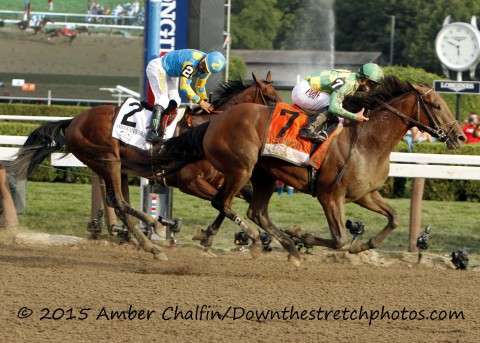 Keen Ice (7) and American Pharaoh (2) (Amber Chalfin /Down the Stretch Photos)