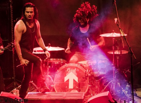 Leigh Kakaty (left) and Chachi Riot - Pop Evil (Will Ogburn photo)