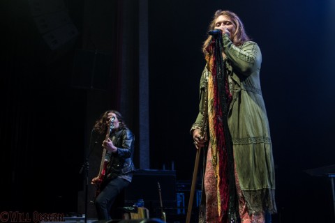 Danny Worsnop and Brian Weaver (foreground) (photo by Will Ogburn)