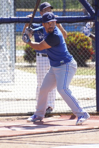 Devon Travis said before he took a swing that it had been one week shy of nine months since he last took batting practice. (EDDIE MICHELS PHOTO)